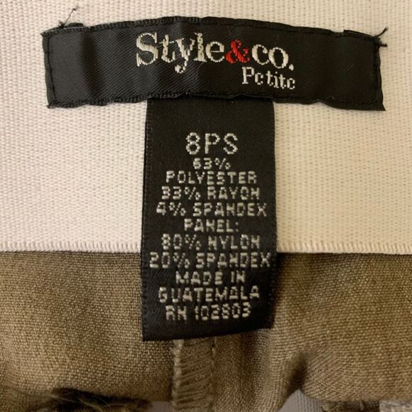 Style & Co Brown Pull on Straight Pants Petite 8PS - Picture 2 of 7